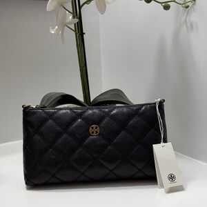NWT Tory Burch Black and Gold Zip Shoulder Bag (see pics)